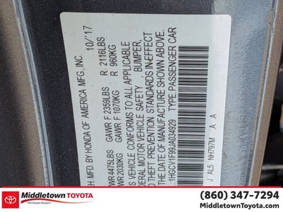 2018 Honda Accord Sedan Touring 1.5T