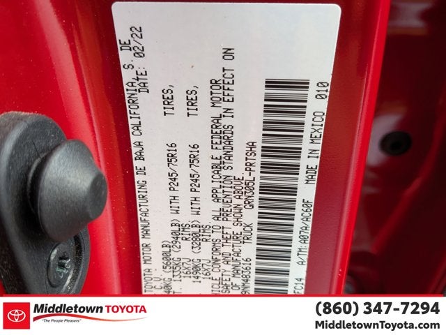 2022 Toyota Tacoma 4WD SR5