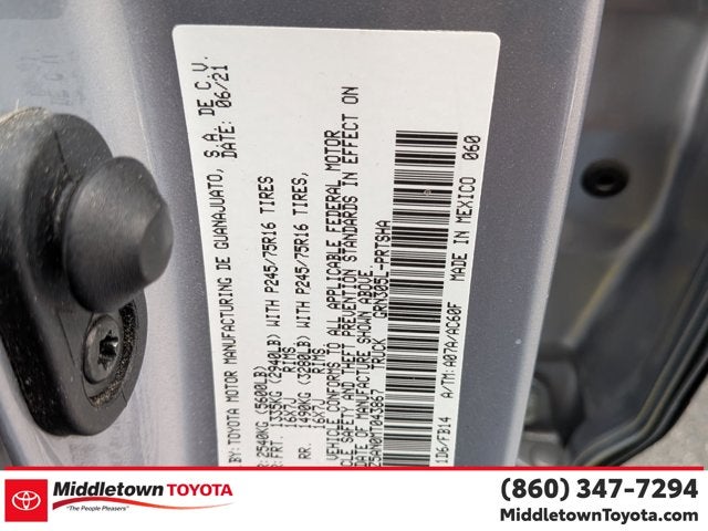 2021 Toyota Tacoma 4WD SR