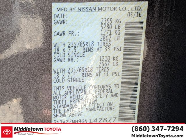 2016 Nissan Murano SL