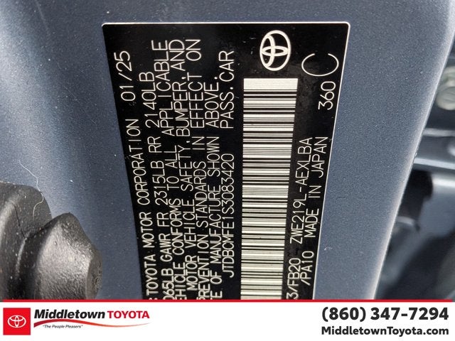 2025 Toyota Corolla Hybrid LE