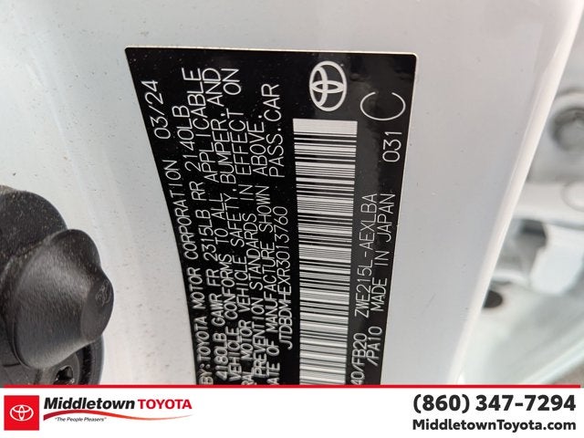 2024 Toyota Corolla Hybrid LE